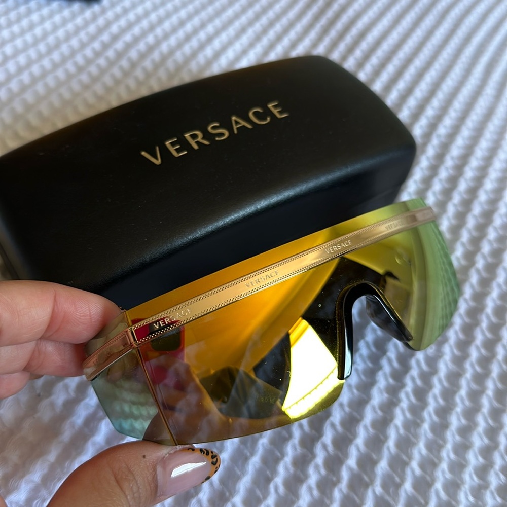 Versace shield sunglasses